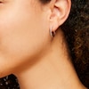 Thumbnail Image 2 of Previously Owned Diamond Hoop Earrings 1/4 ct tw 10K White Gold