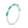 Thumbnail Image 2 of Previously Owned Emerald & Diamond Anniversary Ring 10K White Gold
