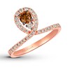 Thumbnail Image 1 of Previously Owned Le Vian Chocolate Diamond Ring 5/8 ct tw 14K Strawberry Gold