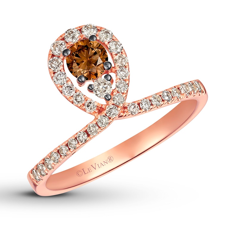 Main Image 1 of Previously Owned Le Vian Chocolate Diamond Ring 5/8 ct tw 14K Strawberry Gold