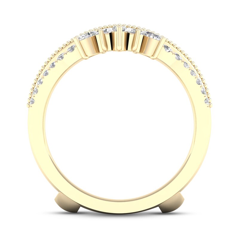 Main Image 4 of Previously Owned Diamond Enhancer Band 1/2 ct tw Round/Marquise/Baguette 14K Yellow Gold