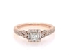 Thumbnail Image 1 of Previously Owned Adrianna Papell Princess-Cut Diamond Halo Engagement Ring 5/8 ct tw 14K Rose Gold