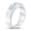 Thumbnail Image 2 of Previously Owned Men's THE LEO First Light Diamond Wedding Band 1 ct tw Round-cut 14K White Gold