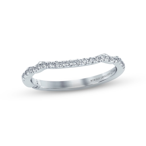 Previously Owned Monique Lhuillier Bliss Diamond Wedding Band 1/5 ct tw Round-cut 18K White Gold