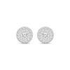 Thumbnail Image 2 of Previously Owned Men's Diamond Double Row Stud Earrings 1/2 ct tw Round-cut 10K Yellow Gold