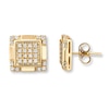 Thumbnail Image 1 of Previously Owned Men's Diamond Stud Earrings 1/5 ct tw Round-cut 10K Yellow Gold