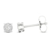 Thumbnail Image 3 of Previously Owned Diamond Halo Stud Earrings 1/10 ct tw Round-Cut 10K White Gold