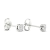 Thumbnail Image 4 of Previously Owned Diamond Halo Stud Earrings 1/10 ct tw Round-Cut 10K White Gold