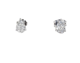 Previously Owned Multi-Diamond Pear-Shaped Stud Earrings 1/4 ct tw 10K White Gold