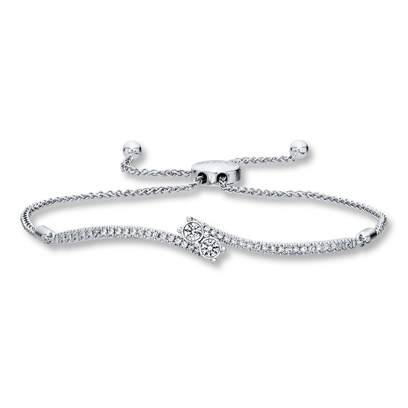 Main Image 1 of Previously Owned Ever Us Bolo Bracelet 1/3 ct tw Diamonds 14K White Gold 9.5"