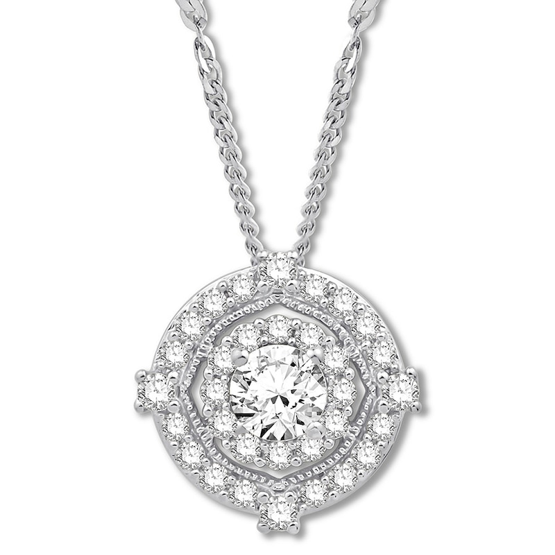 Main Image 1 of Previously Owned Emmy London Diamond Necklace 1/2 ct tw 10K White Gold 20"