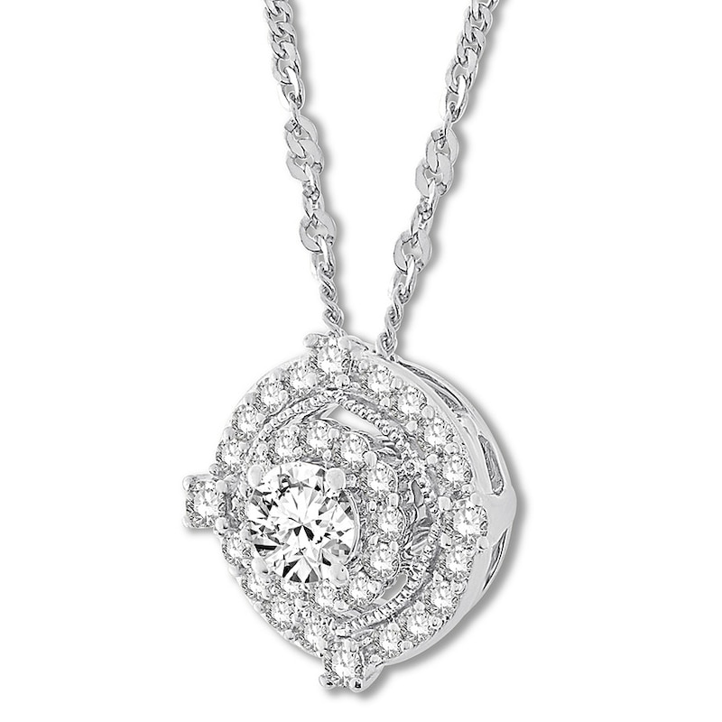 Main Image 2 of Previously Owned Emmy London Diamond Necklace 1/2 ct tw 10K White Gold 20"