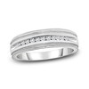Thumbnail Image 1 of Previously Owned Men's Diamond Wedding Band 1/4 ct tw Round-cut Sterling Silver