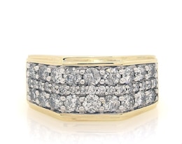 Previously Owned Men's Diamond Wedding Band 2 ct tw Round-cut 10K Yellow Gold