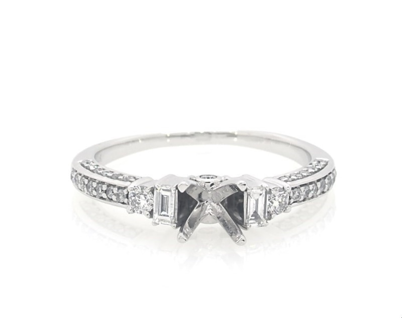 Previously Owned Engagement Ring Setting 1/2 ct tw 14K White Gold
