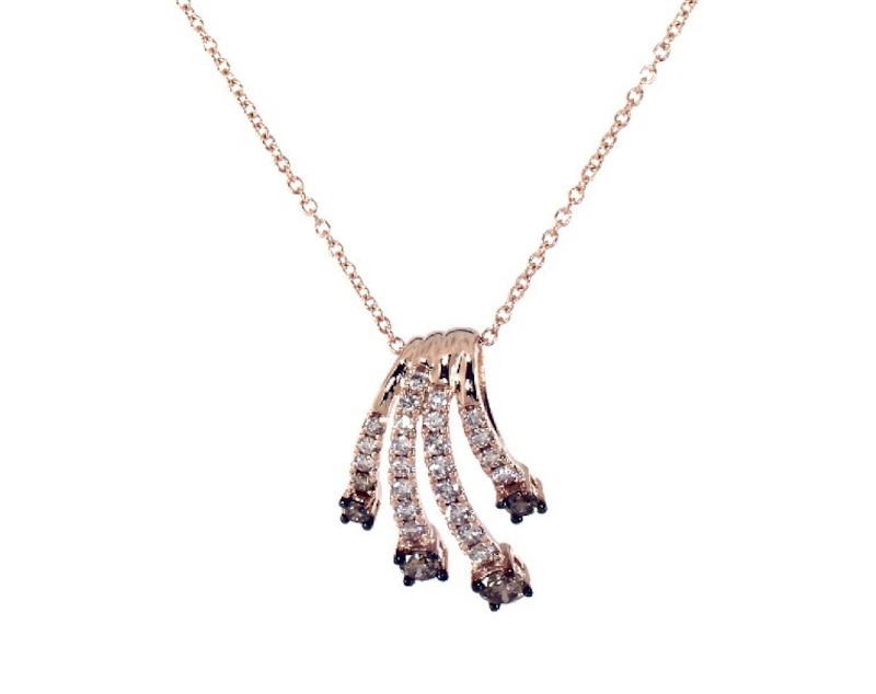 Main Image 1 of Previously Owned Le Vian Diamond Necklace 1/2 ct tw 14K Strawberry Gold 18&quot;