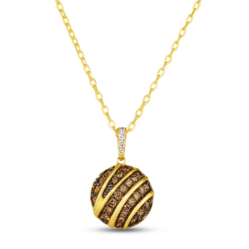 Main Image 1 of Previously Owned Godiva x Le Vian Diamond Necklace 1/2 ct tw 14K Honey Gold 19"