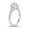 Thumbnail Image 2 of Previously Owned Monique Lhuillier Bliss Diamond Engagement Ring 3/4 ct tw Oval, Baguette & Round-cut 18K White Gold