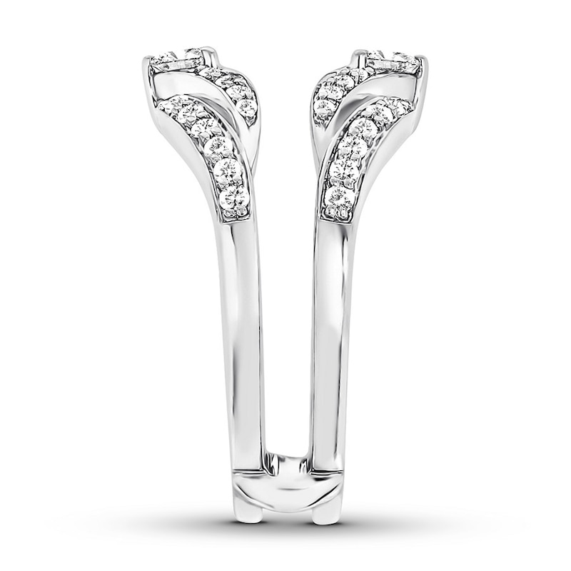 Main Image 3 of Previously Owned Diamond Enhancer Ring 5/8 ct tw Round-cut 14K White Gold