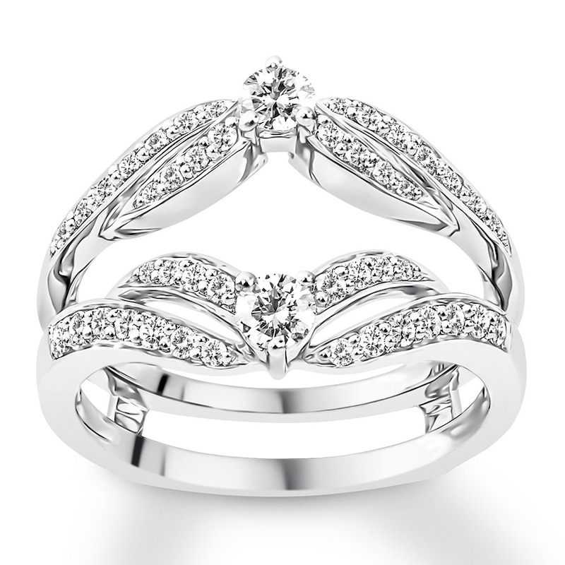 Main Image 4 of Previously Owned Diamond Enhancer Ring 5/8 ct tw Round-cut 14K White Gold