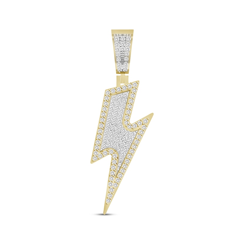 Main Image 1 of Previously Owned Men's Diamond Lightning Pendant 1/4 ct tw 10K Yellow Gold