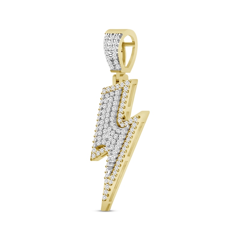 Main Image 2 of Previously Owned Men's Diamond Lightning Pendant 1/4 ct tw 10K Yellow Gold