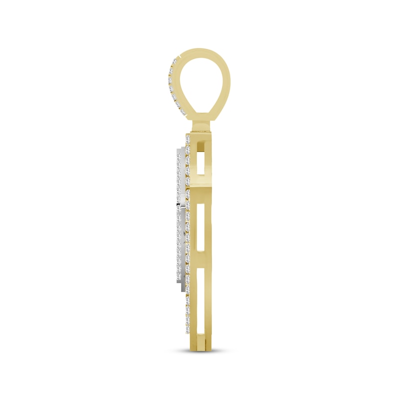 Main Image 3 of Previously Owned Men's Diamond Lightning Pendant 1/4 ct tw 10K Yellow Gold