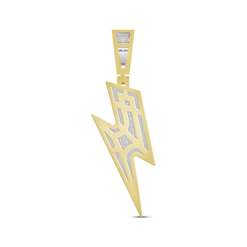 Main Image 4 of Previously Owned Men's Diamond Lightning Pendant 1/4 ct tw 10K Yellow Gold
