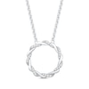 Thumbnail Image 1 of Previously Owned Circle of Gratitude Diamond Necklace 1/10 ct tw Sterling Silver 19&quot;