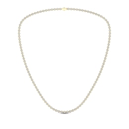 Previously Owned Men's Diamond Tennis Necklace 3 ct tw Round-cut 10K Yellow Gold 22"
