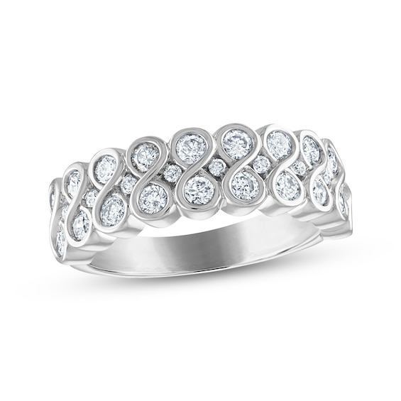 Previously Owned Every Moment Diamond Stacked Infinity Band ct tw 14K White Gold
