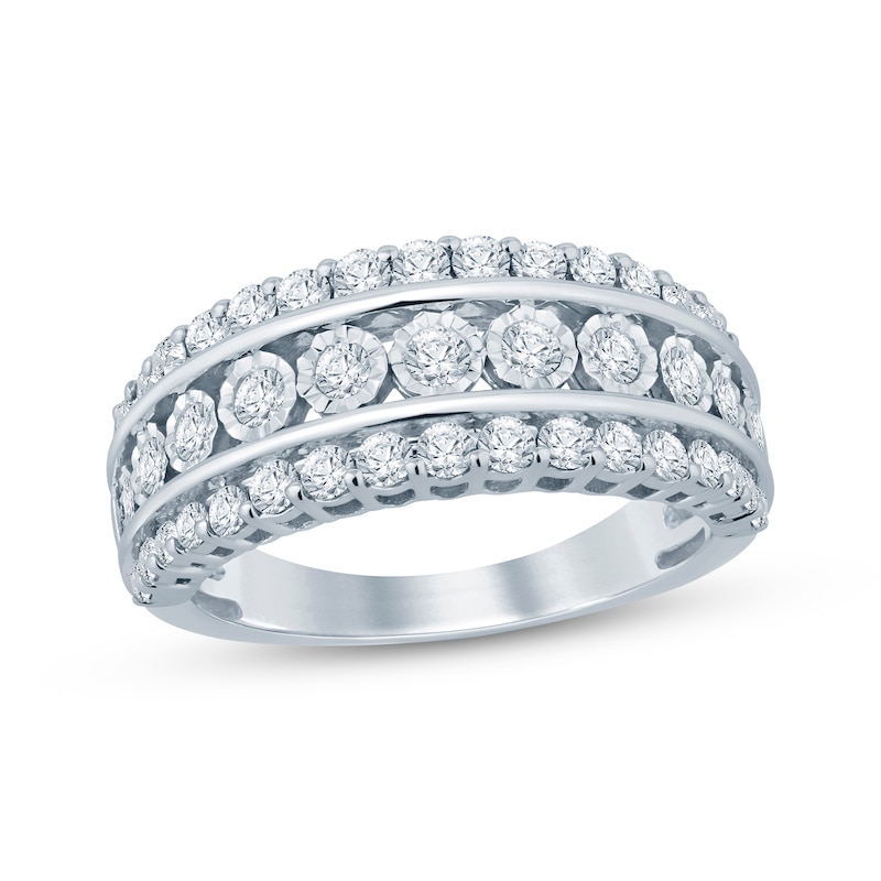 Main Image 1 of Previously Owned Diamond Anniversary Band 1 ct tw Round-cut 10K White Gold