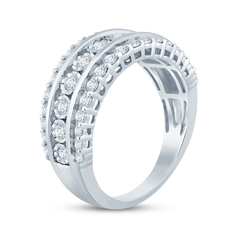 Main Image 2 of Previously Owned Diamond Anniversary Band 1 ct tw Round-cut 10K White Gold