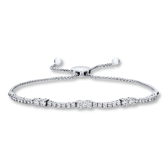 Previously Owned Ever Us Bolo Bracelet 1 ct tw Diamonds 14K White Gold