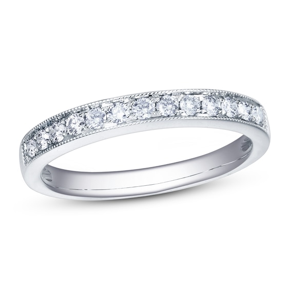Previously Owned Diamond Wedding Band 1/4 ct tw Round-cut 14K White Gold