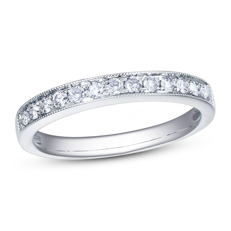 Main Image 1 of Previously Owned Diamond Wedding Band 1/4 ct tw Round-cut 14K White Gold
