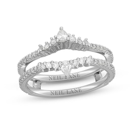 Previously Owned Neil Lane Diamond Enhancer Ring 1/2 ct tw Pear & Round-cut 14K White Gold
