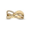 Thumbnail Image 1 of Previously Owned Diamond Crisscross Ring 5/8 ct tw Round-cut 14K Yellow Gold