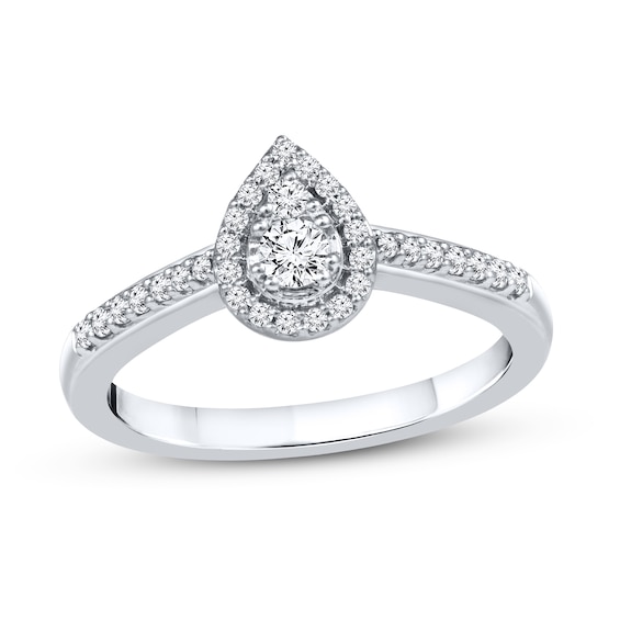 Previously Owned Diamond Engagement Ring 1/3 Carat tw 10K White Gold