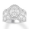 Thumbnail Image 1 of Previously Owned Diamond Engagement Ring 3 ct tw Baguette & Round 14K White Gold