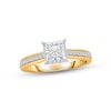 Thumbnail Image 1 of Previously Owned Diamond Engagement Ring 1/2 ct tw Princess & Round-cut 14K Yellow Gold