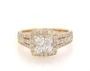 Thumbnail Image 1 of Previously Owned Round-Cut Diamond Cushion Halo Engagement Ring 1-1/3 ct tw 14K Yellow Gold