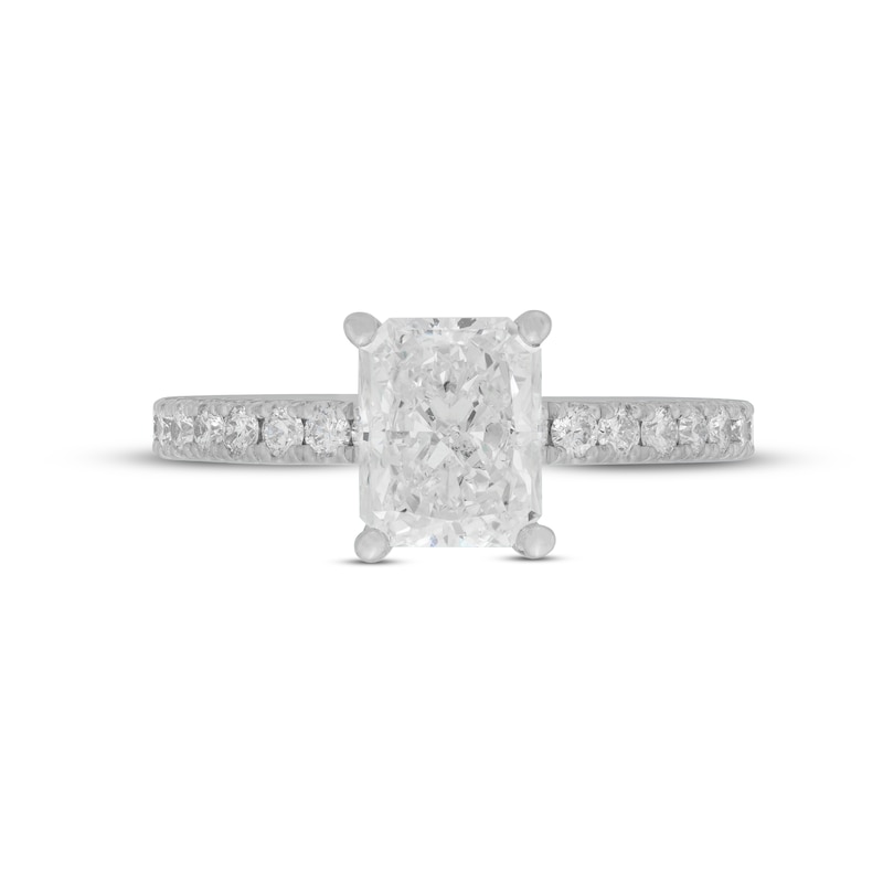 Previously Owned Neil Lane Diamond Engagement Ring 2-3/8 ct tw Radiant & Round 14K White Gold