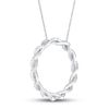 Thumbnail Image 4 of Previously Owned Circle of Gratitude Diamond Necklace 1/2 ct tw Round-cut 10K White Gold 19"