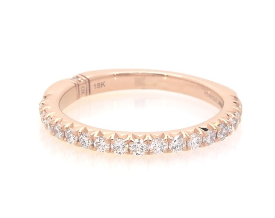 Previously Owned Monique Lhuillier Bliss Diamond Wedding Band 1/3 ct tw Round-cut 18K Rose Gold