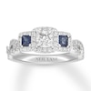 Thumbnail Image 1 of Previously Owned Neil Lane Diamond & Sapphire Engagement Ring 7/8 ct tw 14K White Gold