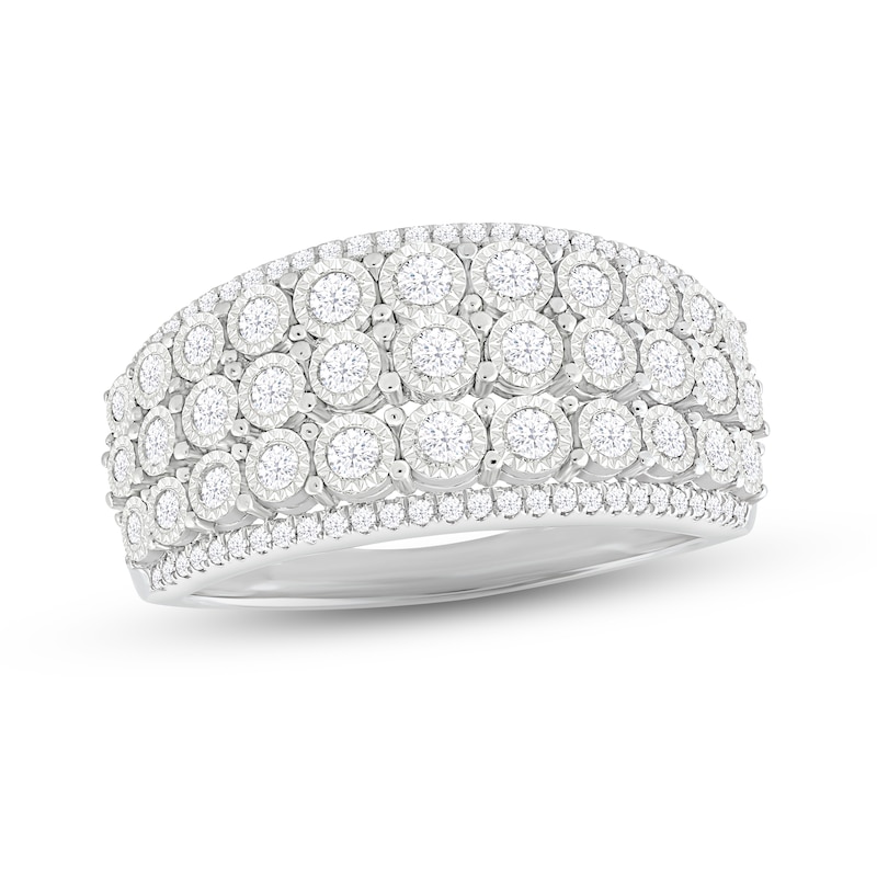 Main Image 1 of Previously Owned Diamond Fashion Ring 1/2 ct tw Round-cut 10K White Gold