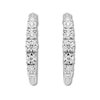 Thumbnail Image 1 of Previously Owned Diamond Hoop Earrings 1/4 ct tw Round-cut Sterling Silver