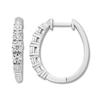 Thumbnail Image 2 of Previously Owned Diamond Hoop Earrings 1/4 ct tw Round-cut Sterling Silver
