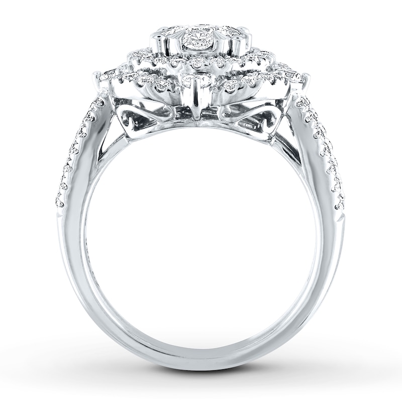 Main Image 2 of Previously Owned Diamond Engagement Ring 1-1/4 ct tw Round-cut 14K White Gold